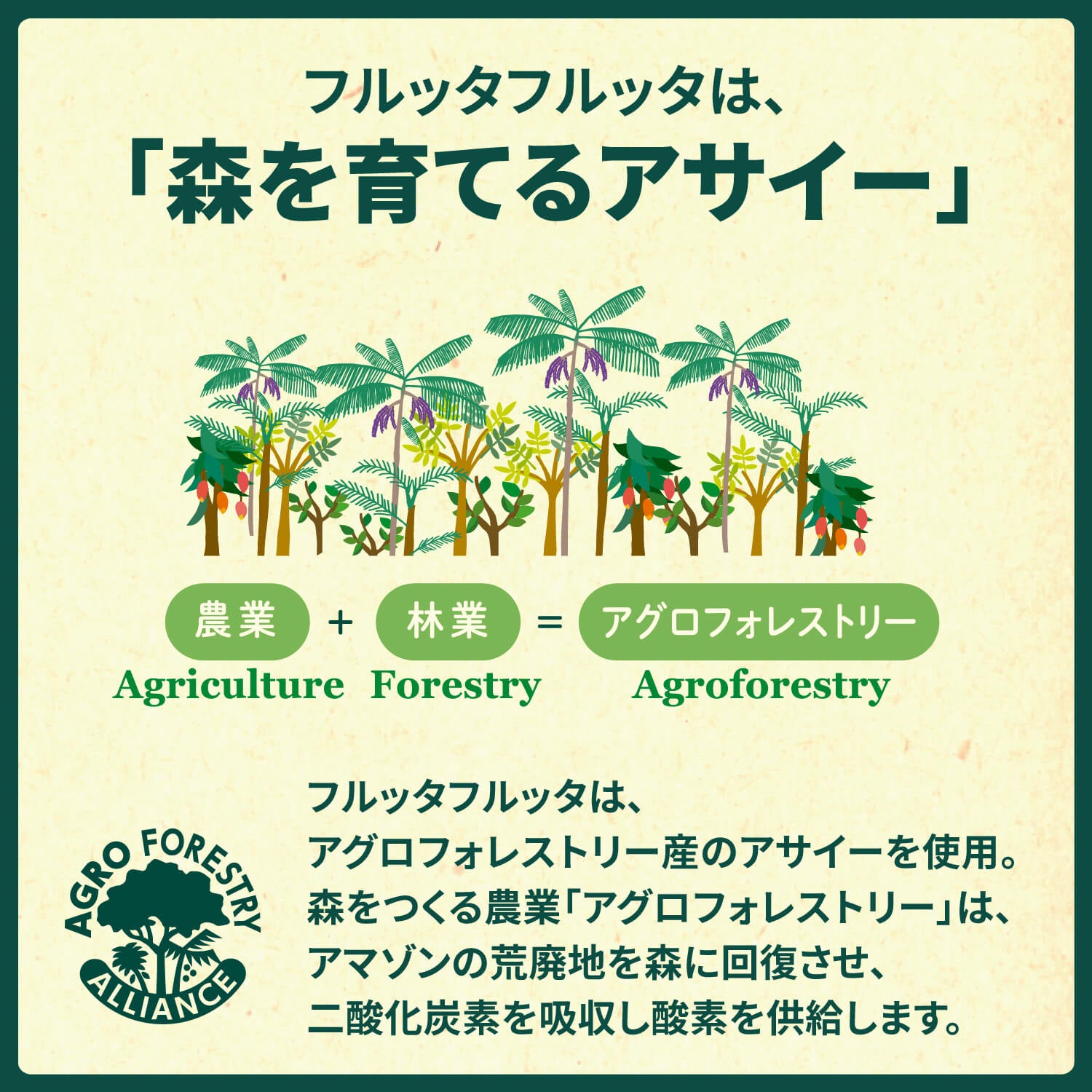 冷凍】フルッタフルッタ アサイーピューレ(プレーン 砂糖不使用) 400g